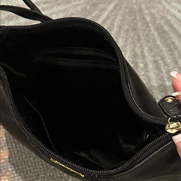 Black Leather Crossbody Bag - Picture 6 of 8